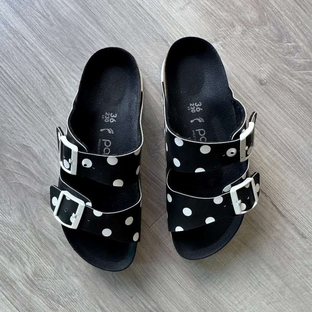 Birkenstock Papillio Arizona Platform Polka Dot Sandals EU 36 / US 5-5.5 - Picture 4 of 14